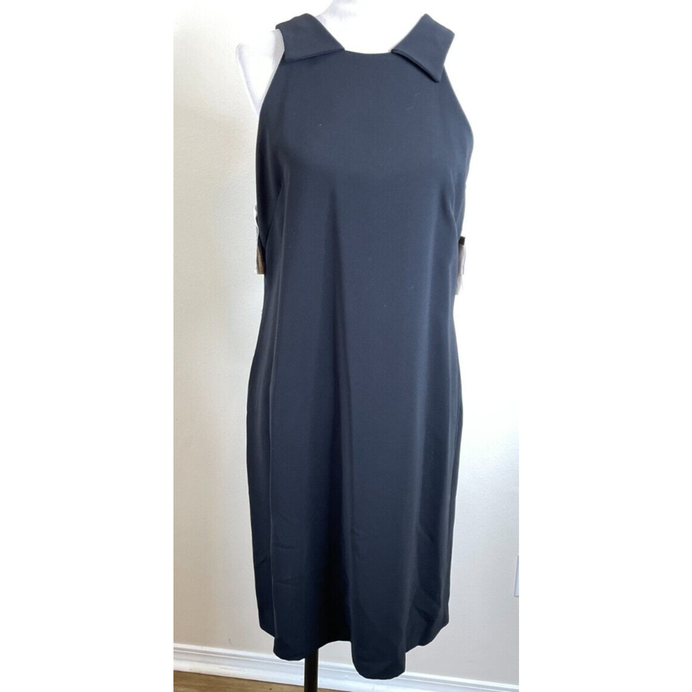 Morgan McFeeters Cocktail Dress Size 10 Tie Keyhole Black Lord & Taylors NWT